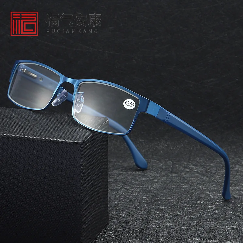 

New Style Presbyopia Glasses Men Business Presbyopic Glasses Metal Frame TR90 Spectacle Foot Reading Glasses 818