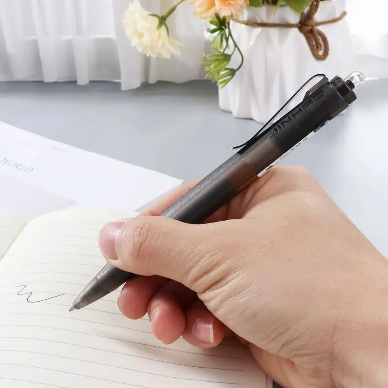12 шт./компл. Jinhao 555 гелевая ручка 0,5 мм тонкий наконечник Пресс нейтральные ручки Инструмент для написания школьные канцелярские принадлежности L41E