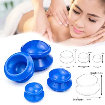 

4Pcs Body Massage Moisture Absorber Anti Cellulite Vacuum Silicone Cupping Cup 2020