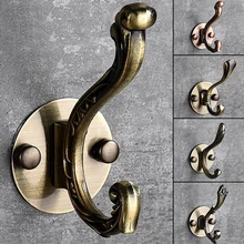 

European Wall Mounted Hanger Hook Retro For Cloth Coats Hats Towels Keys Stainless Steel Rose Gold Silver Free Punch Wholesale