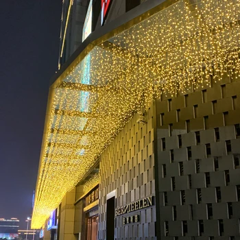 

Christmas lights Outdoor waterproof garden ramadan Decoration LED curtain Icicle String Light for Christmas home fairy hotel