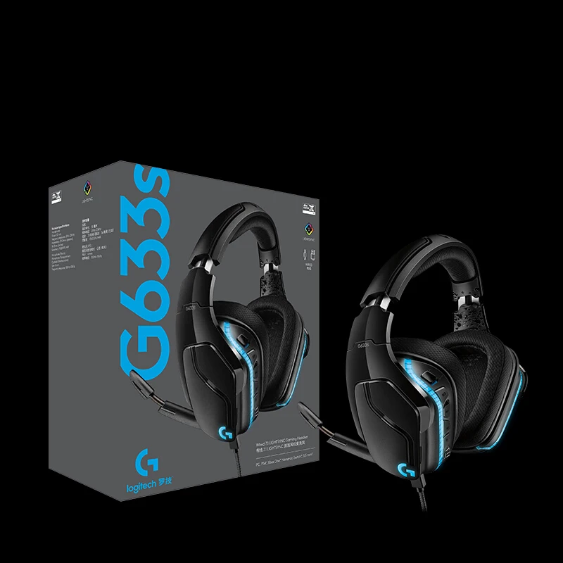 Оригинальные Игровые наушники logitech G633s 16,8 миллионов LIGHTSYNC RGB 7,1, игровая гарнитура с объемным звуком для ПК/Mac/PS4/xbox ONE