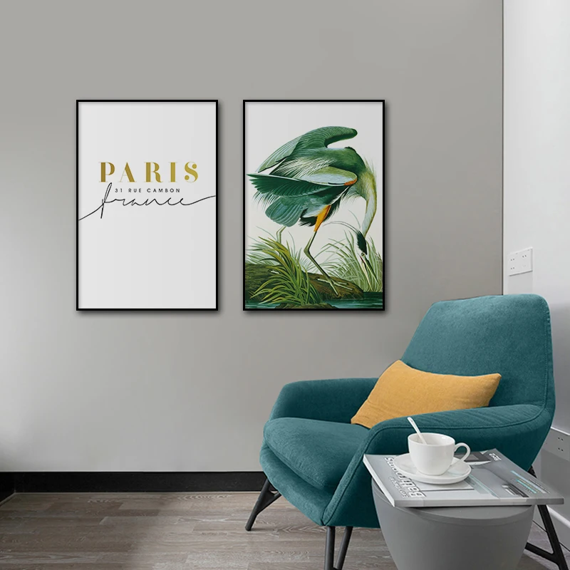 Nordic-Animal-Bird-Flamingo-A4-A3-Canvas-Art-Painting-Print-Poster-Picture-Living-Room-Bedroom-Retro