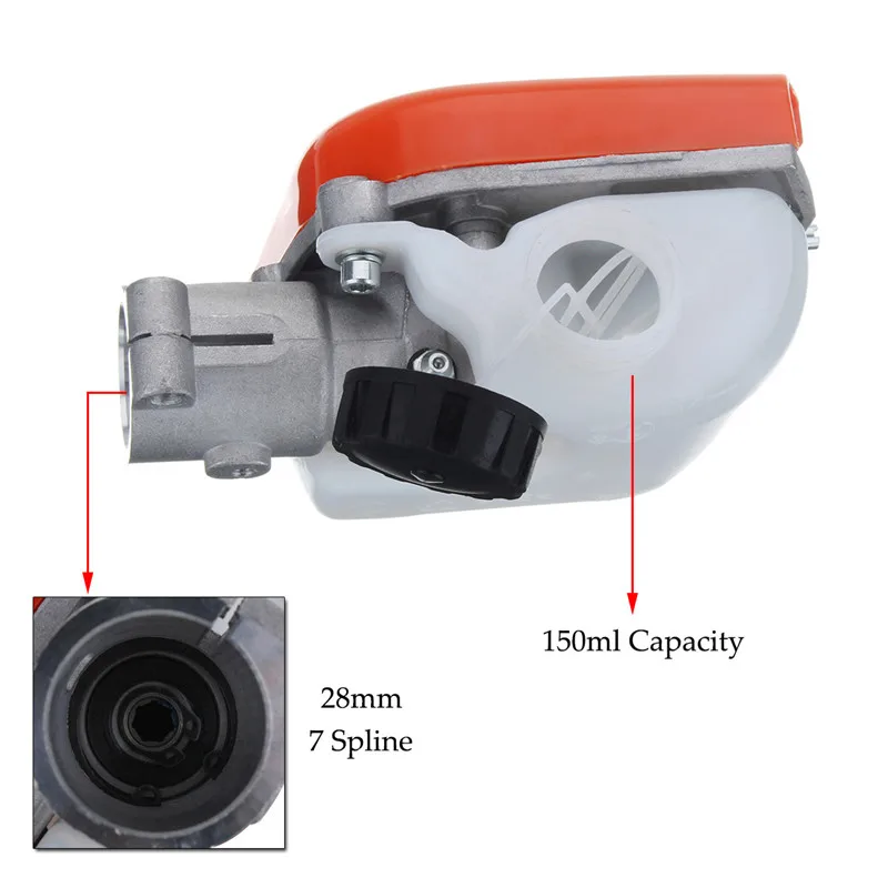 

28mm 7 Spline Pole Chainsaw Tool Gearbox Gear Head Grass Trimmer Head Lawn Mower Parts Spares Garden Tools