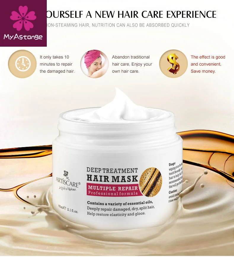 

ARTISCARE Hair Mask Repair Damage Restore Soft Hair & Scalp Treatment for all hair types Keratin Nourishing Hair Care Mask