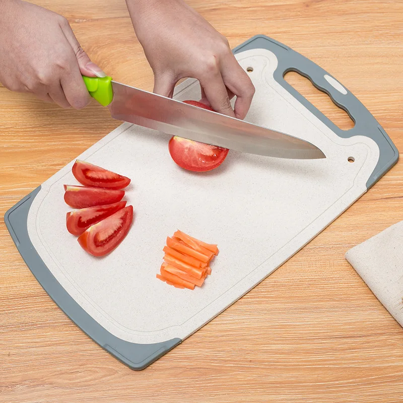 

Household Cutting Board Cut Fruit Kitchen Baby Food Supplement Thick Rectangular Cutting Board Wheat Straw Antibacterial Mould P