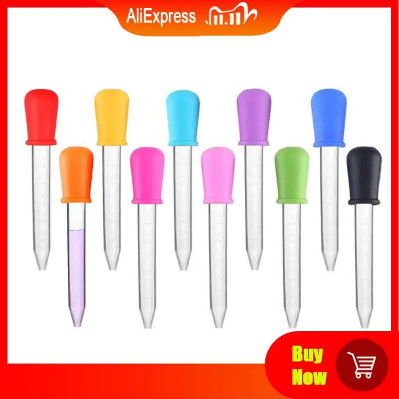 1/6/8/10pcs Pipettes Silicone and Plastic Dropper Pipettes Liquid Droppers for Candy Sweet Kids Children Kitchen Gummy Mold 1ml 2ml 3ml 5ml 10ml disposable plastic pipette transparent laboratory dropper pipettes