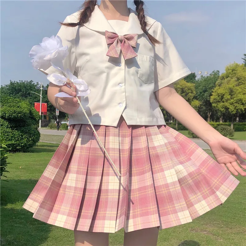 Ensemble Vêtement Fille 2 Pièces : Haut Manches Courtes Kuromi + Jupe Plissée à Carreaux