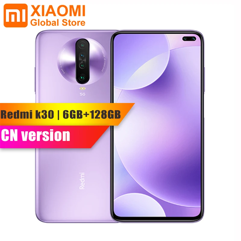  Original Xiaomi Redmi K30 5G 6GB RAM 128GB ROM Smartphone Snapdragon 765G Octa Core 64MP Quad Camer