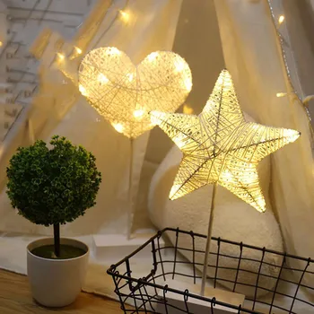 

Led3d Night Light Stars Love Table Lamp Rattan Cute Children Gift Toy Kids Bedroom Decoration Indoor Lighting #YL10