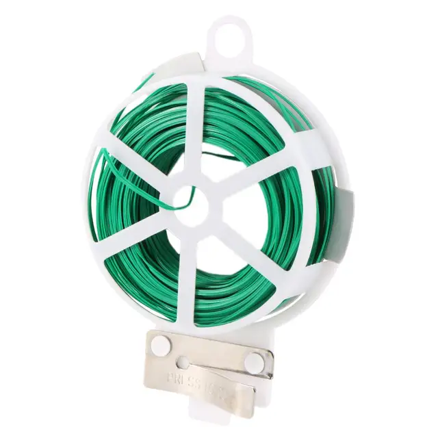 30 M Multifunkcionális Műanyag Acél Csavar Nyakkendő Erős Újrafelhasználható Kerti Virágnövények Támogató Hevederekkel Kötött Házak Fejlesztési Kábelkötegei - Image 6