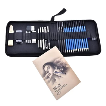 

33Pcs Professional Sketching Drawing Pencils Kit Set Wood Pencil for Art Supplies School