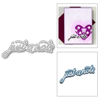 

2020 New Just a Note English Words and Silhouette Set Metal Cutting Dies For Making Greeting Card Paper Scrapbooking No Stamps