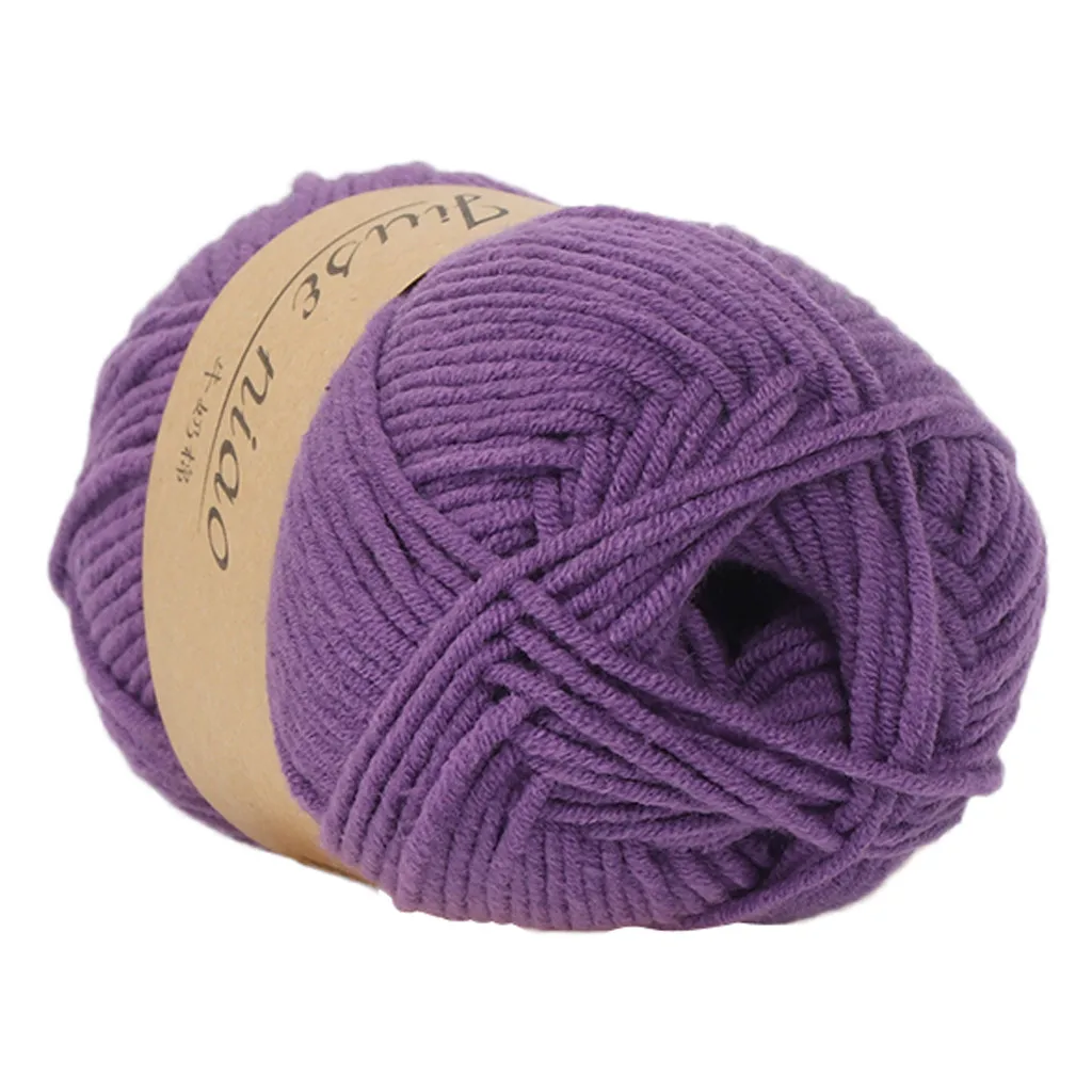 

1PC 50g Chunky Colorful Hand Knitting Baby Milk Cotton Crochet Knitwear Wool DIY Craft Knit sweater hat scarf Colorful Hand Knit