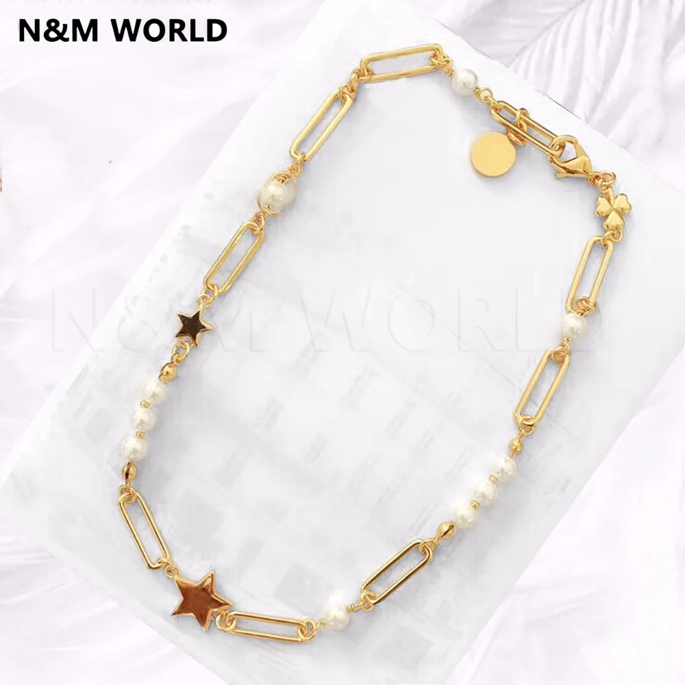 

Parel Ster Tag Ketting Sieraden Fashion Classic Gold Kleur Hot Koop Producten Voor Vrouwen Kettingen Verjaardagscadeau
