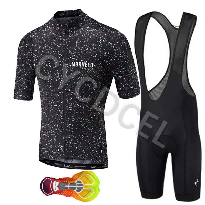 Cycling set 03 Профессиональная команда Morvelo набор Велоспорт велосипед Джерси Комплект Езда на велосипеде костюм Костюмы Maillot Ropa Ciclismo комплект MTB Спортивная 16D гелевая накладка - Цвет: Cycling set 03