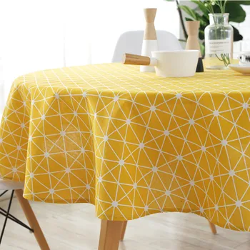 

Oil-proof Romantic Flower Printing Tablecloth Outdoor Mat Decoration table cover manteles Cotton and Linen Round Tablecloth