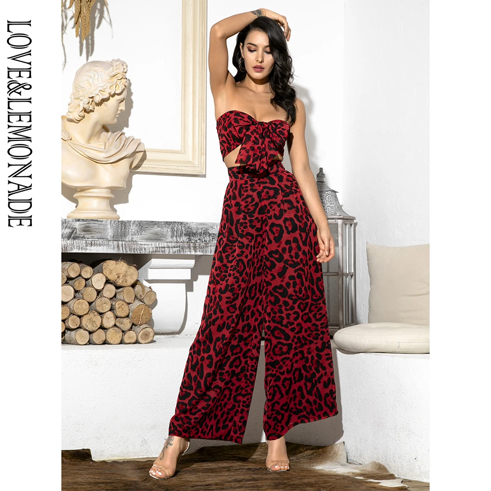 

LOVE&LEMONADE Sexy Two-Pieces Leopard Chiffon High Waist Sets LM6473-5