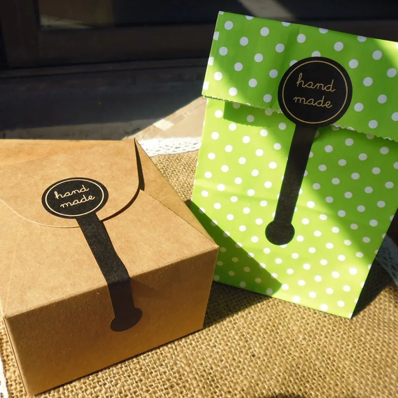 

10Pcs/sheet Adhesive Paper Long Cake Gift Packaging Sealing Paste Gift Box Decoration Label Stickers Kitchen Tools