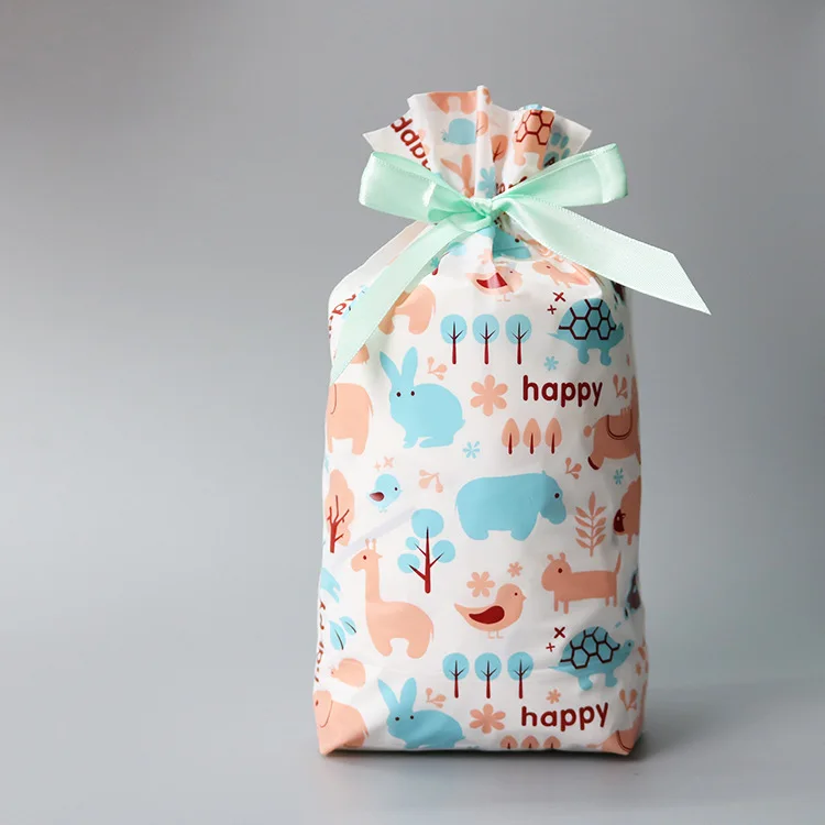 50 шт. пластиковые пакеты для конфет с цветочным принтом|Подарочные сумки и