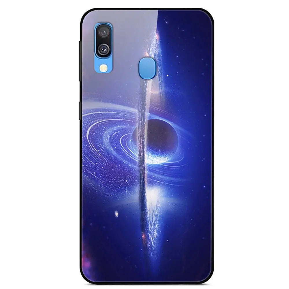 16 Ударопрочный чехол с принтом чехол-крышка с узорами для samsung Galaxy A40 закаленное стекло бампер для samsung A40 чехол - Цвет: 16