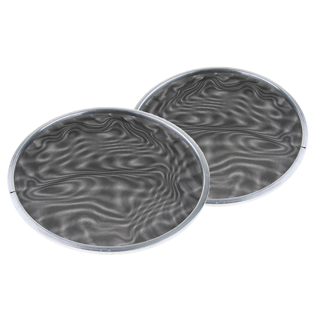 2 X Two-Ply Mesh Drum Head Set Silent Drumheads Black Bass Drum , 8in 12in