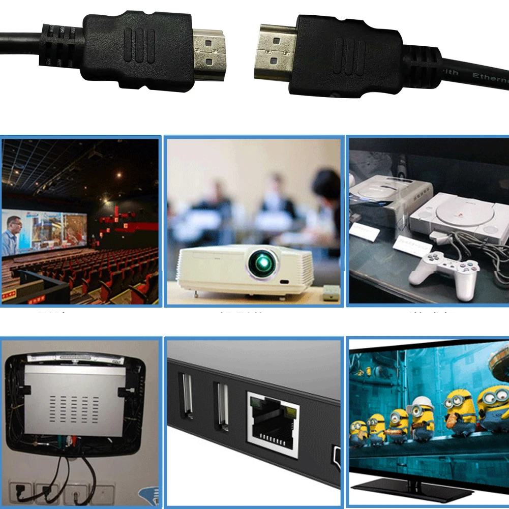 Многофункциональный видео передача Ethernet HD практичный адаптер Портативный Мужской к мужскому HDMI Кабельный разъем 1080P высокая скорость