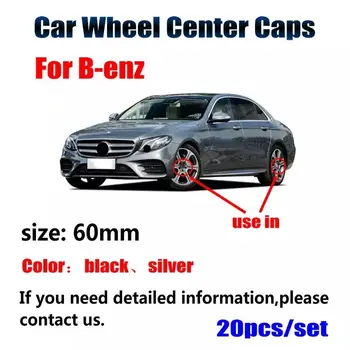 

20pcs 60mm black silver car Wheel center Hub Caps rim Covers For Mercedes Benz A B C CLA CLS G M R Accessories