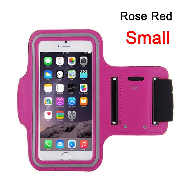 Универсальный уличный спортивный держатель для телефона, нарукавный чехол для Xiaomi Mi 9, Спортивная Беговая сумка для телефона, нарукавник, чехол для huawei P20 Lite - Цвет: Small Rose