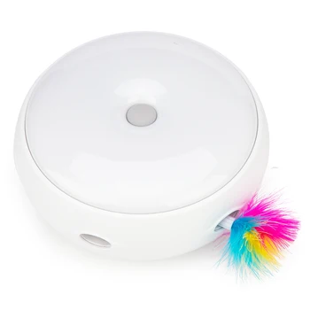 

Electric Smart Cat Toy Cat Teaser Stick Crazy Game Cat Catch Automatic Turntable Donut Spinning Turntable Cat Toy