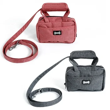 

Solid Pet Dog Leash Rope with Bag Waterproof Durable Nylon Pup Dog Walking Running Leads Bag Set for Small Medium Pet