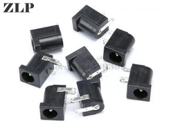 Tomada de alimentação dc DC 005 pwb montar 5.5x2.1/2.5mm fêmea conector de tomada de tomada dc dc005 preto 5.5*2.1/2.5mm