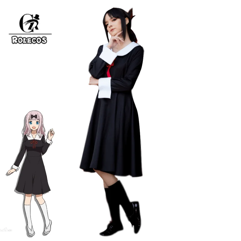 ROLECOS аниме Kaguya sama Love is War Косплей Shinomiya Fujiwara Chika костюм JK школьная форма для женщин с