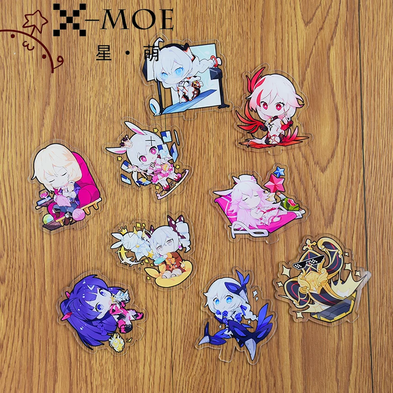 

Anime Honkai Impact 3 Cosplay Otto Apocalypse Yae Sakura Bronya Zaych Acrylic Pendant Cute Cartoon character Keychain 7.5cm Gift