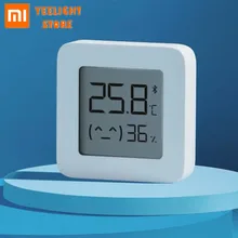 Mijia Bluetooth термометр 2 беспроводной умный электрический цифровой гигрометр термометр работает с приложением Mihome для Xiaomi умный дом
