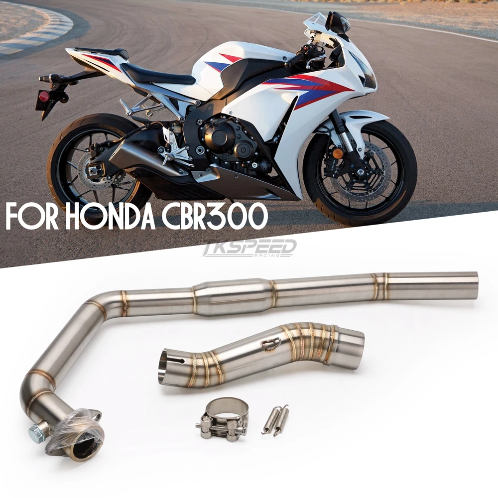 Для Honda CBR300 мотоциклетный глушитель средняя Соединительная труба из нержавеющей стали мотобайк Модифицированная средняя труба выхлопная труба