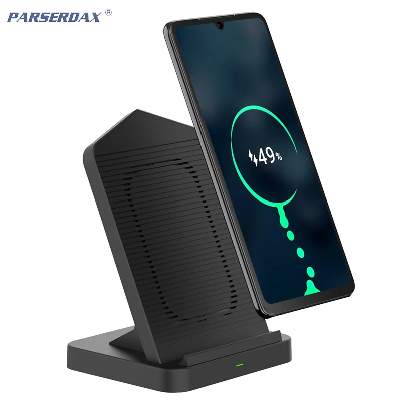 10 Вт Qi Беспроводное зарядное устройство с вентилятором для Samsung S10 S9 S8 Note 9 Быстрая