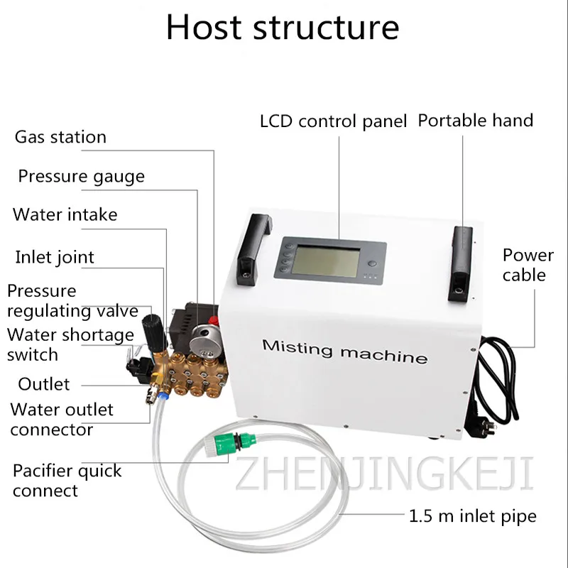 High Pressure Atomization Pump Cold Fog Workshop Humidification Garden Landscape Landscaping Spray Equipment Artificial Fog Host