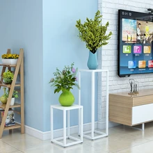 Цветочная стойка для комнатной спальни, простая, современная, для гостиной, цветок, железная, художественная, одиночная, короткая, однослойная, для заземления, Цветочная стойка