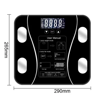 

Body Fat Scale Floor Scientific Smart Electronic LED Digital Weight Bathroom Balance Bluetooth APP Android or IOS
