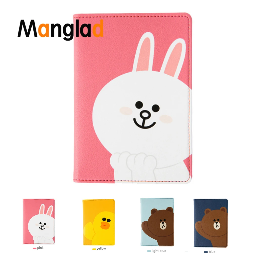 

Manglad PU Cartoon Card Holder Student Cute ID Cards Covers Ultra-thin Wallet Passport Business Bancaire Card Holder Protector