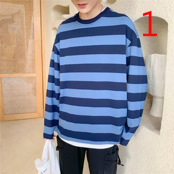 

2019 New Korean Trend Personality Fashion Men's Long Sleeve T Shirt