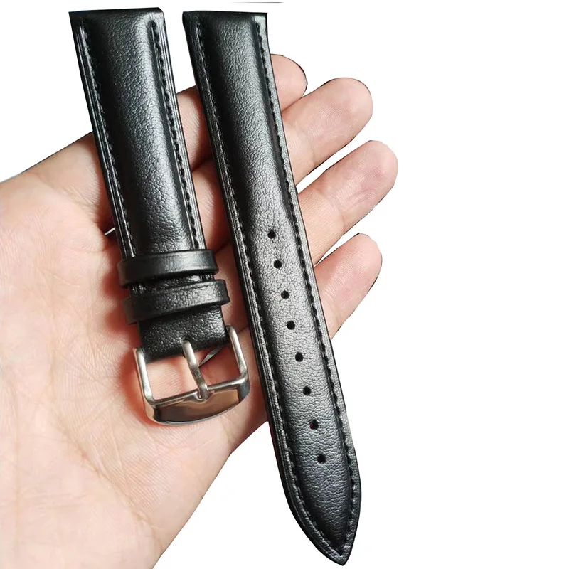 

Watch Band 20mm 22mm Luxury Genuine Leather Strap Stainless Steel Pin Buckle Women Men Wristband Business Bracelet Correa Reloj