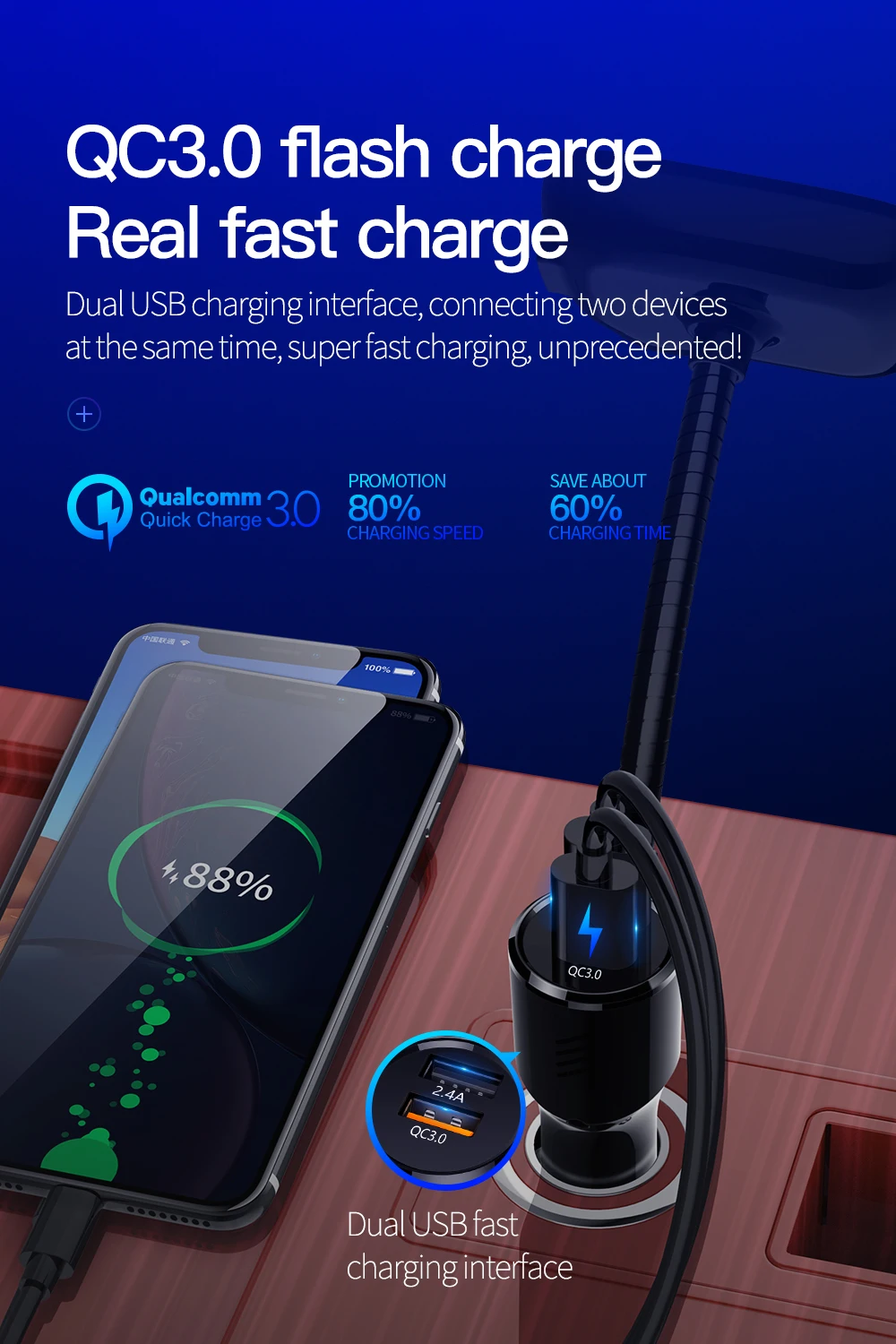 Korseed Bluetooth комплект de coche 1,8 дюймов Цвет pantalla ЖК-дисплей QC3.0, цвета в ассортименте de coche Манос libres передатчик FM Bluetooth 5,0