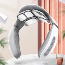

Intelligent Cervical Vertebra Massage Electric Neck and Shoulder Pulse Massager 4/6 Heads Heat Pain Relief Body Relax Machine
