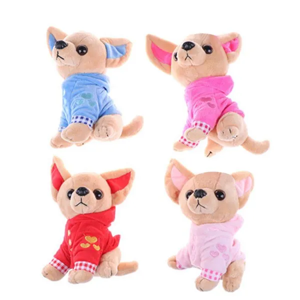 Hot-1Pcs 17 см Чихуахуа щенок детская игрушка Kawaii Имитация животных кукла подарок на день рождения для девочек Дети милые мягкие собаки плюшевые игрушки