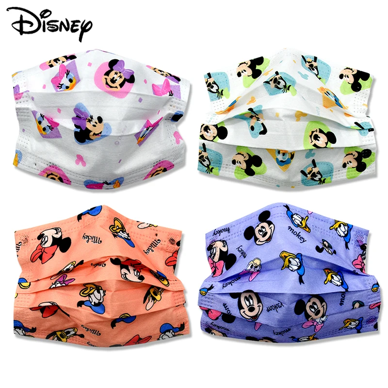 

Disney Disposable Adult Children Mask Classic Mickey Donald Duck Cartoon Ear Loop Face Cover 3 Layer Outdoor Filter Face Shield