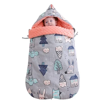 

Baby Sleeping Bag,Newborn Baby Blanket Muslin Cotton Stroller Blanket Sleeping Bag Baby Stroller Package Skin-Friendly for Baby