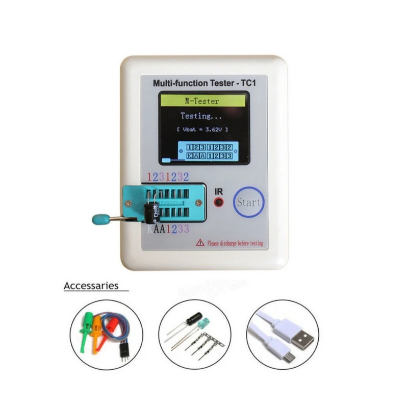 

Multi-functional Practical Durable NPN PNP LCR-TC1 TC1 3.5inch Colorful Display Multifunctional TFT Backlight Transistor Teste