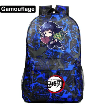 

Demon Slayer Kimetsu No Yaiba Anime Print Backpack Kamado Tanjirou Nezuko Cosplay Costumes Agatsuma Zenitsu Knapsack School Bag
